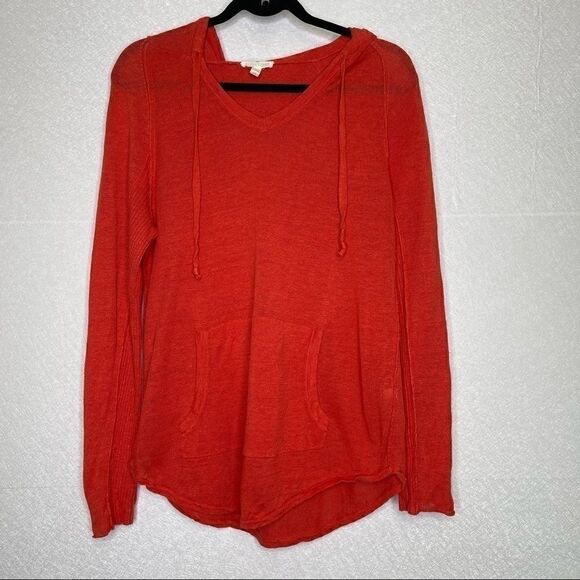 Eileen fisher hooded organic linen pullover top S - Picture 2 of 5